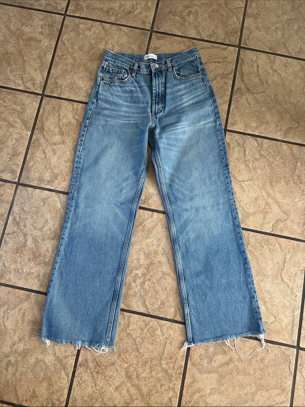 Zara High Rise Wide Leg Jeans